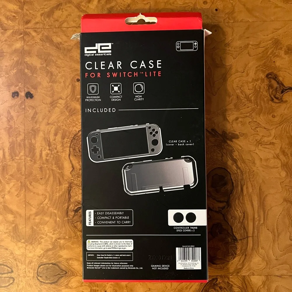 Digital Essentials Clear Case for Nintendo Switch Lite